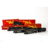 Six Tri-ang 00 Gauge Transcontinental Pacific 4-6-2 Locomotives and Tenders, comprising three