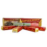 Tri-ang Hornby boxed 00 Gauge Battlespace Rolling Stock, R128K Helicopter Car, R639 Sniper Car, R568