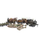 A Collection of Bing (BW) 0 Gauge Clockwork Trains, comprising 'Hercules' 0-4-0 no 513 and tender in