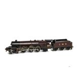 A Bassett-Lowke 0 Gauge 3-rail LMS 'Princess Elizabeth' Locomotive and Tender, in LMS maroon as no