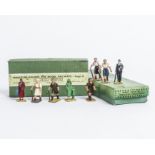 Dinky Toy Figures For 0 Gauge Railways, A group of smaller figures, mostly Passengers, with two