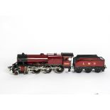 A Boxed Bassett-Lowke 0 Gauge 3-rail LMS 'Royal Scot' Locomotive and Tender, in lithographed LMS