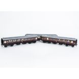 An ACE Trains 0 Gauge 2/3-rail C/28-A LMS 'Coronation' 3-Coach Set and Interior Detailing Kits, in