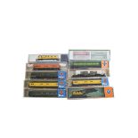 N Gauge Goods Wagons and Similar Rolling Stock, a cased collection of eighteen, many with commercial