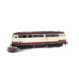 Piko G Scale German Diesel Locomotive, boxed 37502 BR 218 217-8 locomotive in cream and maroon