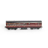 An Exley for Bassett-Lowke 0 Gauge K6 LMS Suburban Brake/3rd Coach, in LMS maroon, with running no