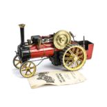A Kit-Built Bassett-Lowke Approx 1" Scale Single-Cylinder Traction Engine, for spirit-firing, fitted