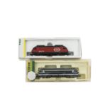 Minitrix and Trix N Gauge Diesel and Electric Locomotives, a cased duo comprising 2906, Minitrix