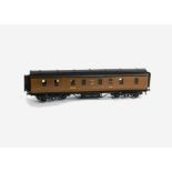 An Exley for Bassett-Lowke 0 Gauge K6 LNER Corridor Full Brake/Parcels Coach, in LNER brown (