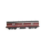 An Exley for Bassett-Lowke 0 Gauge K6 LMS Suburban Full Brake/Parcels Coach, in LMS maroon, with