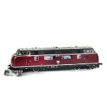 LGB Big Train G Scale German Diesel Locomotive, boxed 21940 V220 076-4 locomotive in maroon and grey