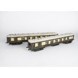 A Pair of 0 Gauge 3-rail Kit-built 'Brighton Belle' Driving Pullman Cars, both reasonably well-