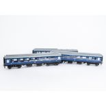 An ACE Trains 0 Gauge 2/3-rail C/20-B LMS 'Coronation' 3-Coach Set and Interior Detailing Kits, in