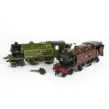 Two Hornby 0 Gauge Clockwork No 2 Special 4-4-2 Tank Locomotives, one in LMS crimson as no 6954 with