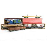 Pre-war Hornby 0 Gauge No 2 Freight Stock, five in original boxes, comprising LMS High Capacity