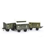 Bassett-Lowke 0 Gauge Pre-war LNER Freight Stock, comprising four covered vans no 13897, all in NE