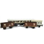 Modified Gauge I Tinplate Rolling Stock, comprising a Carette/B-L LNWR Dining Saloon with