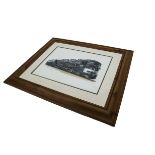 Jonathan Clay Water Colour American Steam Locomotive, a framed and glazed water colour depicting