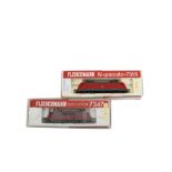 Fleischmann Piccolo N Gauge Electric Locomotives, a cased duo comprising 7347, BR 111 of the DB