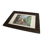 Southern Railway and Liverpool Overhead Railway Prints, an oak framed and glazed print depicting a