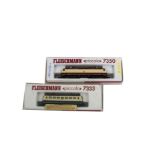 Fleischmann Piccolo N Gauge Electric Locomotives, a cased duo comprising 7333, BR 110 of the DB in