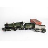 A Hornby 0 Gauge Clockwork No 2 Special 4-4-0 'County of Bedford' Locomotive and Tender, the