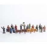 Timpo or Similar Figures For 0 Gauge Railways, A group of larger figures, including station staff,