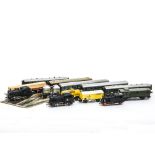Märklin HO Gauge Locomotives Rolling Stock and Track, an unboxed collection including three steam