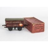 A Hornby 0 Gauge 'Palethorpes Sausages' Van, in crimson lake finish with original box dated 8 39,