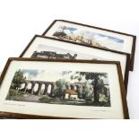 Carriage Prints, a group of framed and glazed original post war carriage prints depicting English