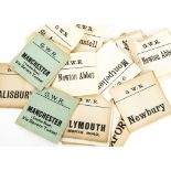 GWR Luggage Labels, collection of approximately 200 GWR paper luggage labels 2½in square, mostly