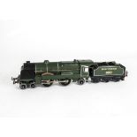 A Repainted Hornby 0 Gauge Electric No E320 SR 4-4-2 'Lord Nelson' Locomotive and Tender, refinished