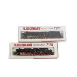 Fleischmann Piccolo N Gauge Steam Locomotives and Tenders, a cased duo comprising 7171, BR 012 and