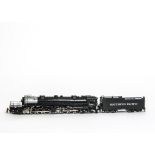 Tenshodo HO Gauge Steam Locomotive and Tender, boxed Southern Pacific No 167, SP AC 12 4-8-8-2 Cab