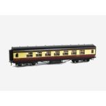 A Late Exley for Bassett-Lowke 0 Gauge BR Corridor 1st/3rd class Composite Coach, in BR Carmine/