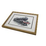 Jonathan Clay Water Colour BR Steam Locomotive, a framed and glazed water colour depicting BR