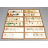 Microscope Slides, including paper-covered, Boiteux 1930s specimens, circular and rectangular insect