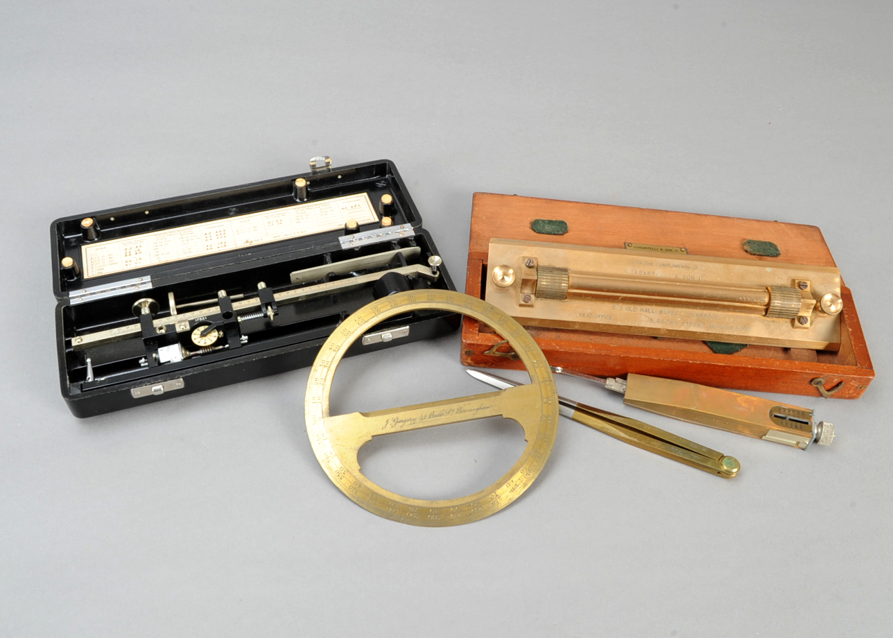 Various Instruments, mid 19th Century brass circular protractor, signed J Gargory, 41 Bull St.,