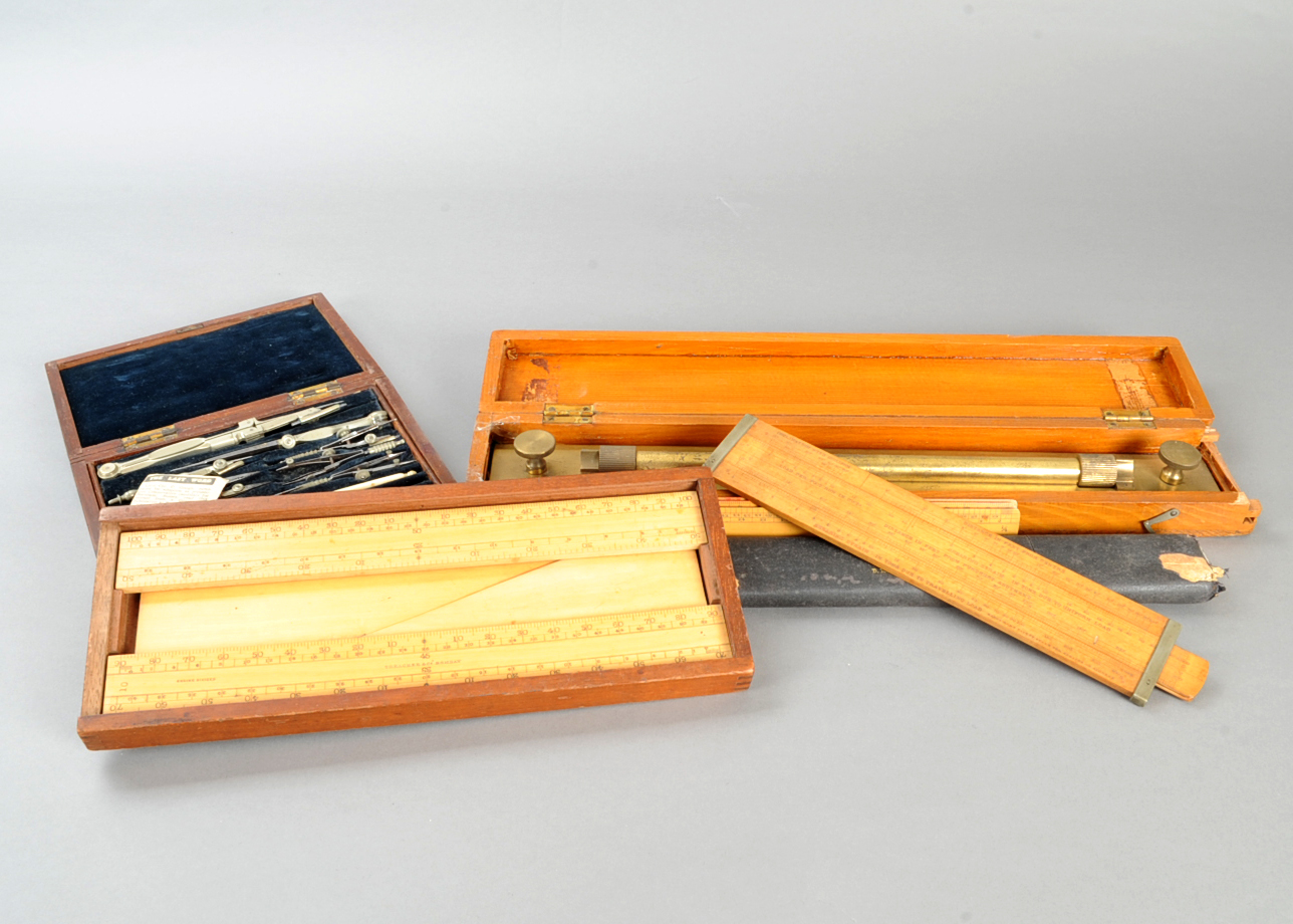 Slide Rules and Drawing Instruments, Stanley boxwood engineer's slide rule 'Ganga Ram's Patent Scale