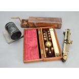 A Loftus Sikes's Hydrometer, cased, Cooke Troughton & Simms Gunsight Clinometer and Negretti &