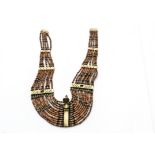 A 1980s Galeria Cano pre Columbian style bead and gilt metal necklace, the multi strand necklace