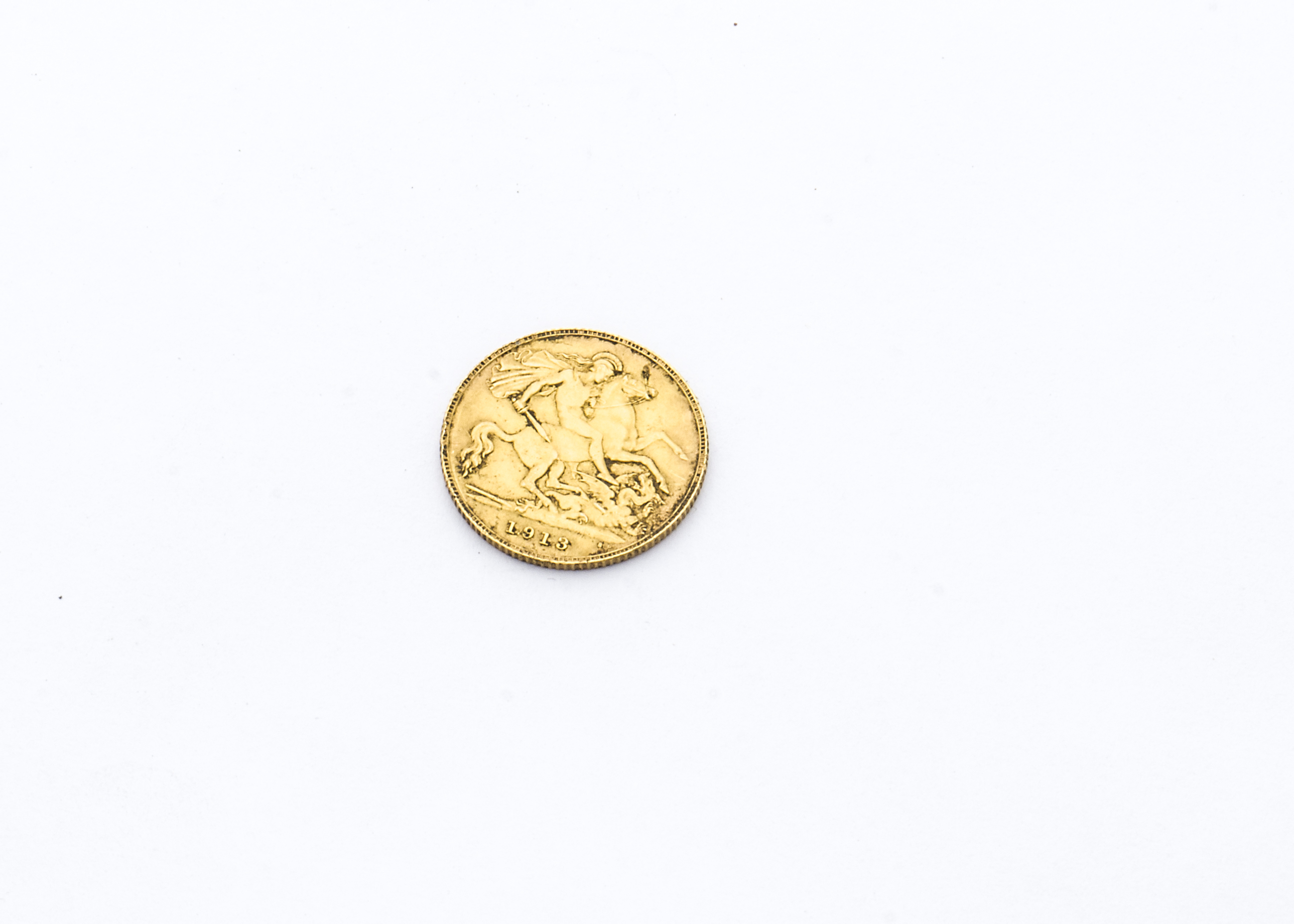 A George V half sovereign, dated 1913, VF