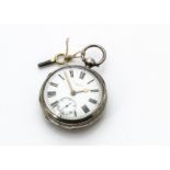 A late Victorian silver open faced pocket watch by J. Craven of Selby, 5.4cm case, appears to run,