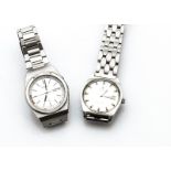 A Seiko Quartz Alarm 7223 6010 stainless steel gentleman's wristwatch, together with Tissot Visodate