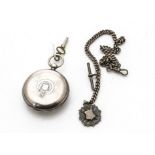 A Victorian silver open faced pocket watch by James Smith of Bacup, together with a silver watch