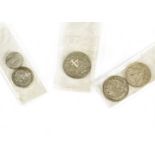 A George VI Maundy money four coin set, dated 1942, together with a 1916 three pence (5)