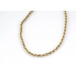 A 9ct gold rope twist chain, 43cm, 7g