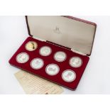 A Pobjoy Mint 1977 Queen's Silver Jubilee Collection silver coin set, comprising seven silver crowns