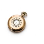 An early George V 9ct gold half hunter pocket watch by British Watch Co Ltd, typical form with