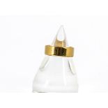 An 18ct yellow gold wide band, ring size M, 5.2g